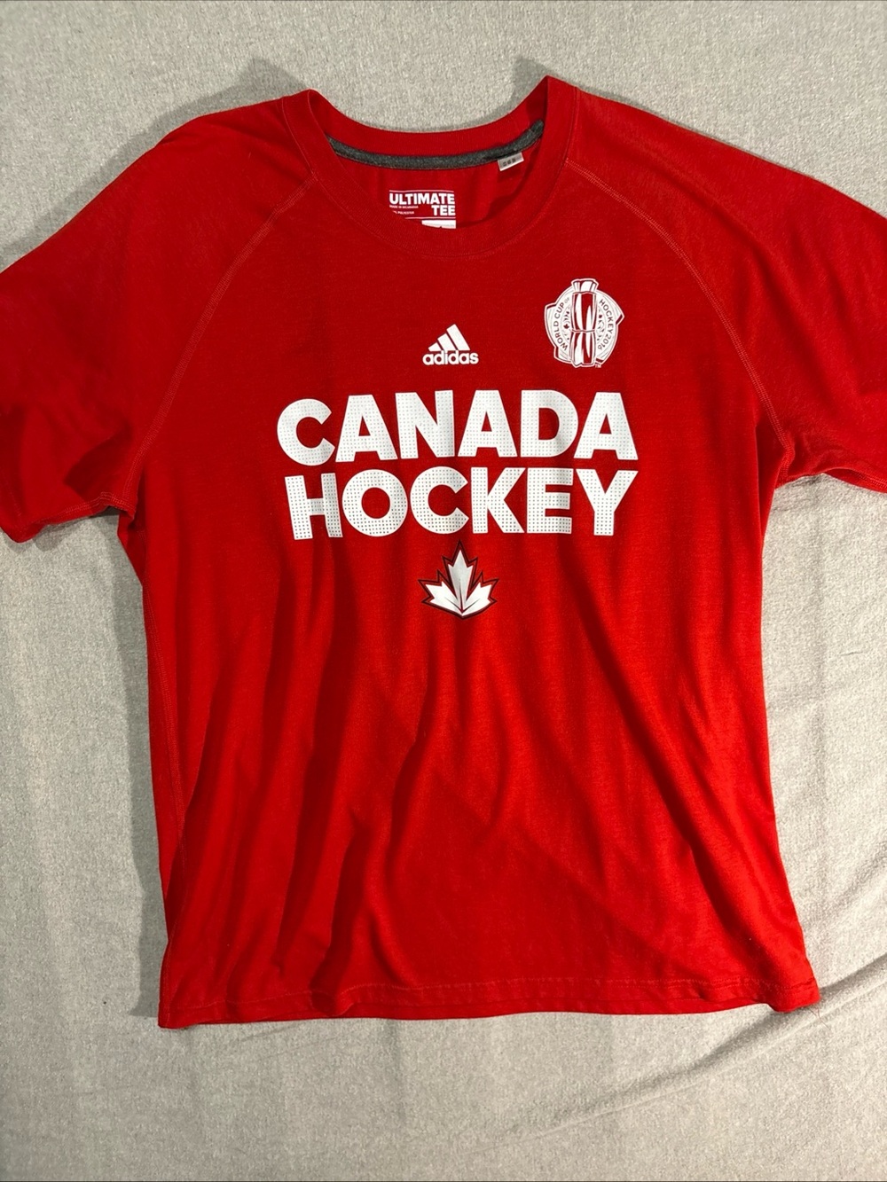 adidas Red Canada Hockey Graphic Tee - Men's XL